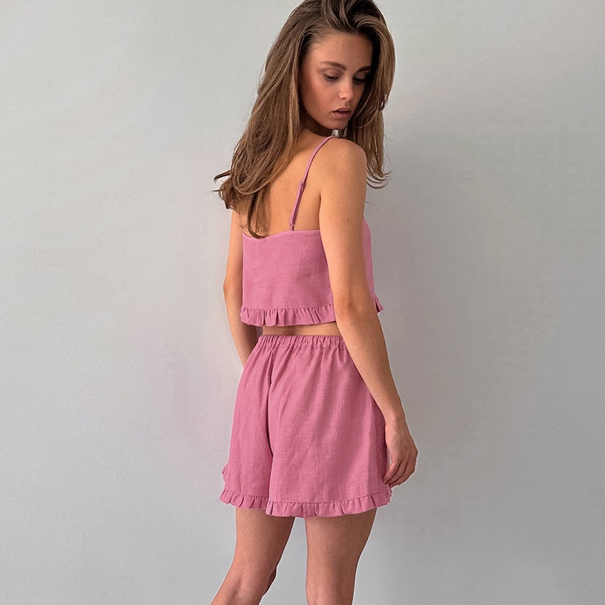 Women’s Cotton Camisole Pajama Set with Shorts