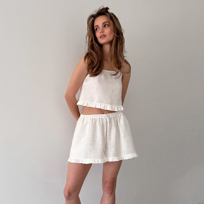 Women’s Cotton Camisole Pajama Set with Shorts