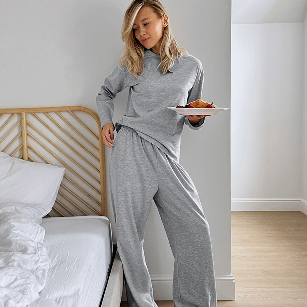 Women’s Knit Pajama Set Long Sleeve Top & Pants Lounge Set