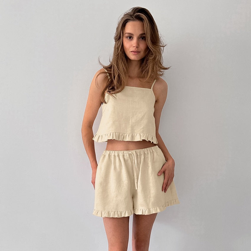 Women’s Cotton Camisole Pajama Set with Shorts