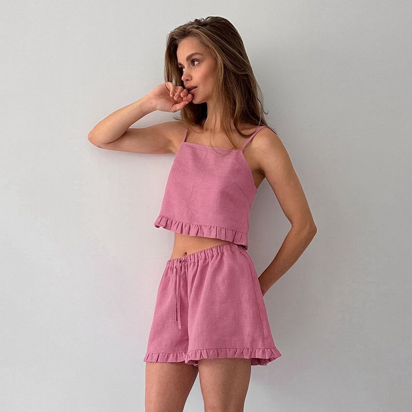 Women’s Cotton Camisole Pajama Set with Shorts